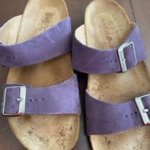 Haflinger Andrea Purple Leather Sandalls Size 39 EUC